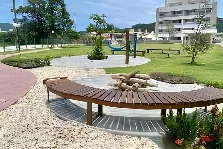Espaço de lazer, Piscina/praia e academia