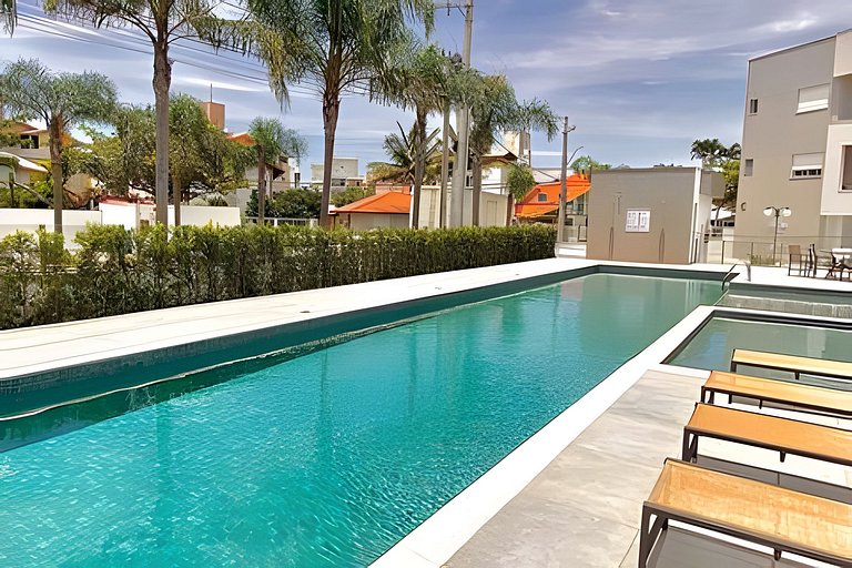 Espaço de lazer, Piscina/praia e academia