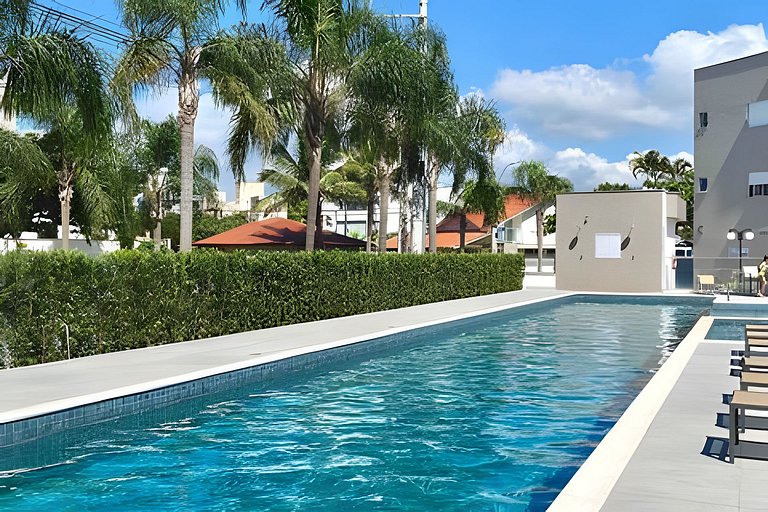 Espaço de lazer, Piscina/praia e academia