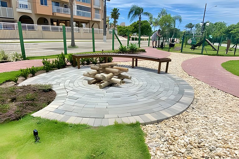 Espaço de lazer, Piscina/praia e academia