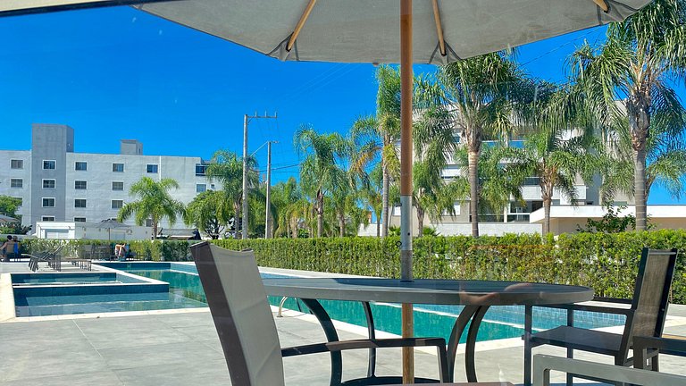 Espaço de lazer, Piscina/praia e academia