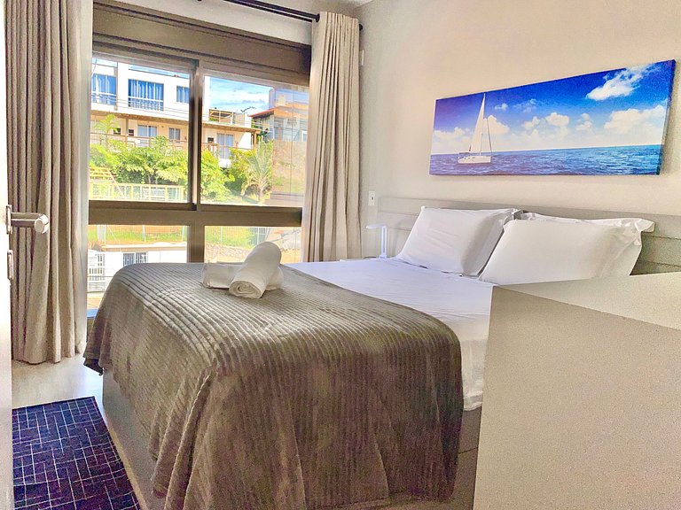 Conforto e Praia: Apê em residencial à beira-mar