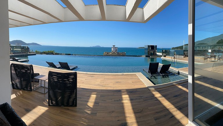 Res.Vista Mar+ 2 Piscinas: Aquecida e Infinita-Ingleses