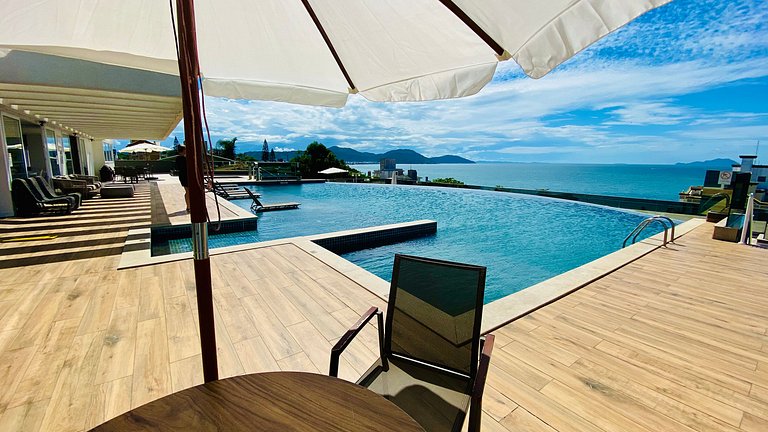 Res.Vista Mar+ 2 Piscinas: Aquecida e Infinita-Ingleses