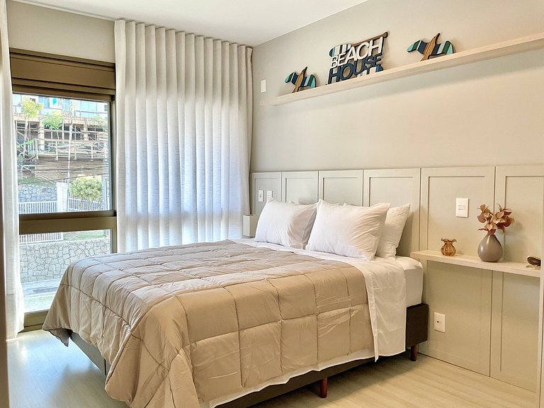 Estilo e conforto apê em residencial beira-mar