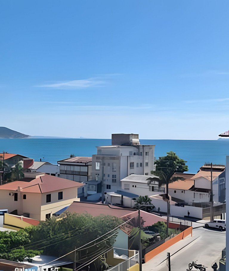 Ótimo Ap 40m praia c/piscina, vista mar e 1 vaga