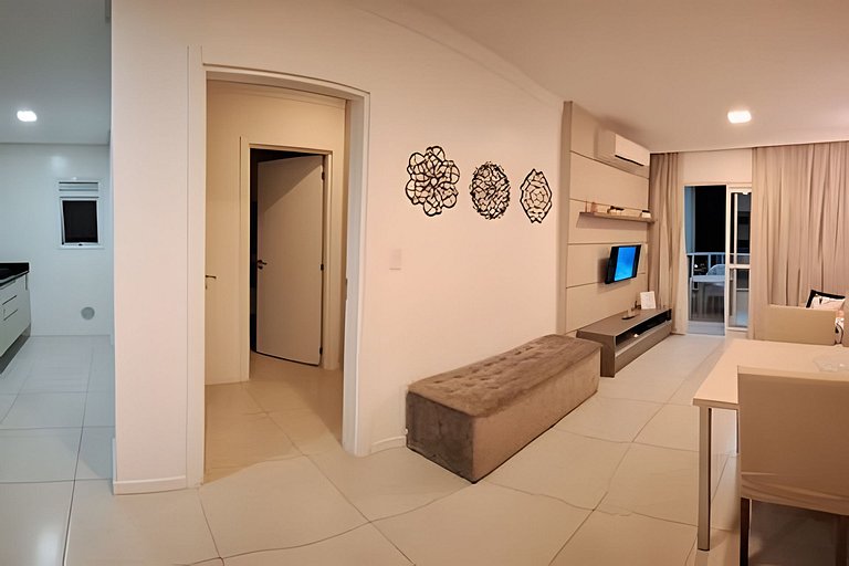Ótimo Ap 40m praia c/piscina, vista mar e 1 vaga