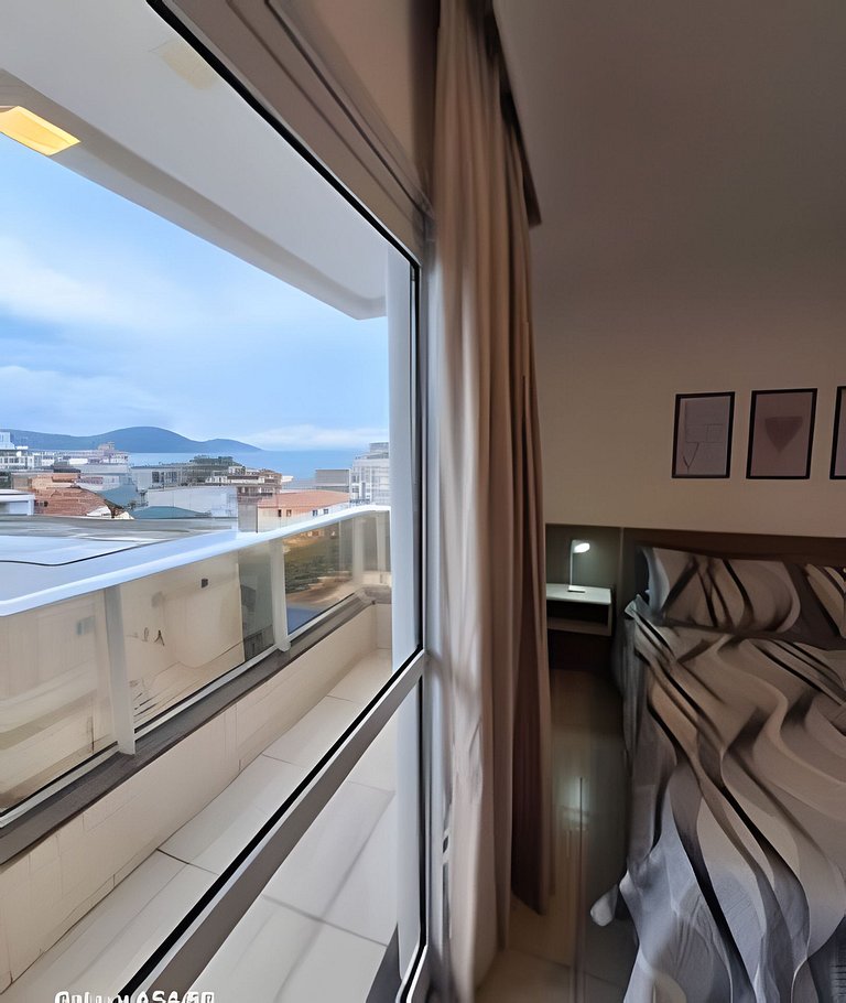 Ótimo Ap 40m praia c/piscina, vista mar e 1 vaga