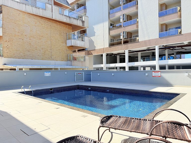 Lindo Apto 40m do mar c/piscina 1 vaga garagem