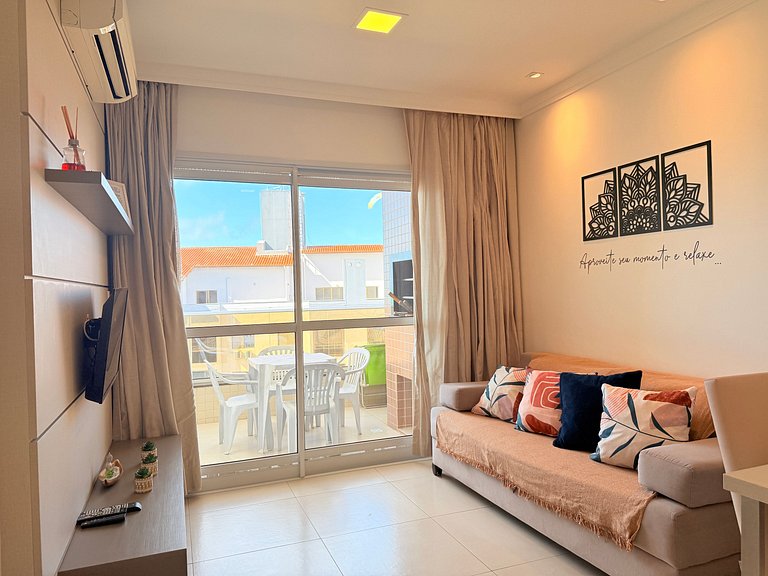 Vista incrível do mar + piscina e praia pertinho