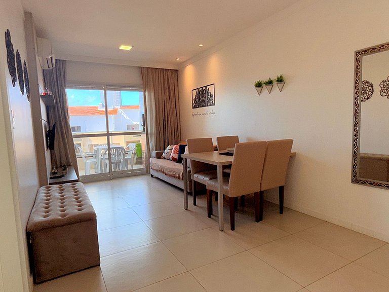 Vista incrível do mar + piscina e praia pertinho