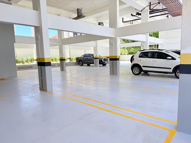 Apê 1 dorm. garagens grandes- Passos da Praia e centrinho do